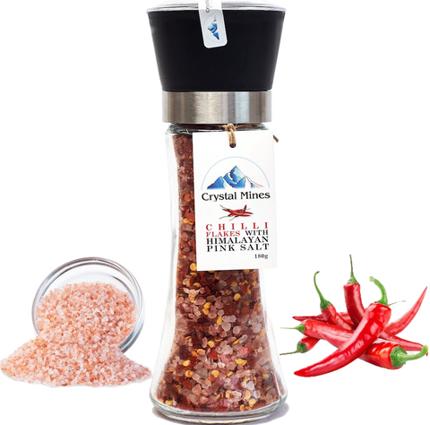 CRYSTAL MINES CHILLI FLAKES WITH HIMALAYAN PINK SALT